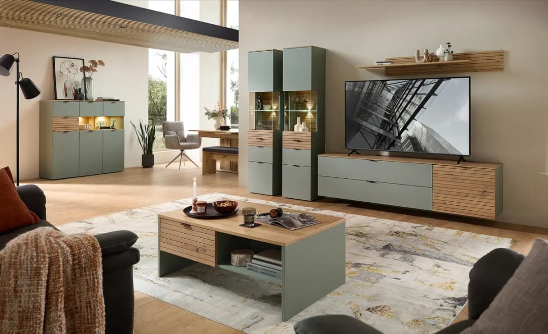 loftscape Palosi Wohnwand | Grün