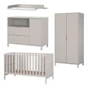Babyzimmerset Alkmaar 3-teilig Grau/Beige | Grau