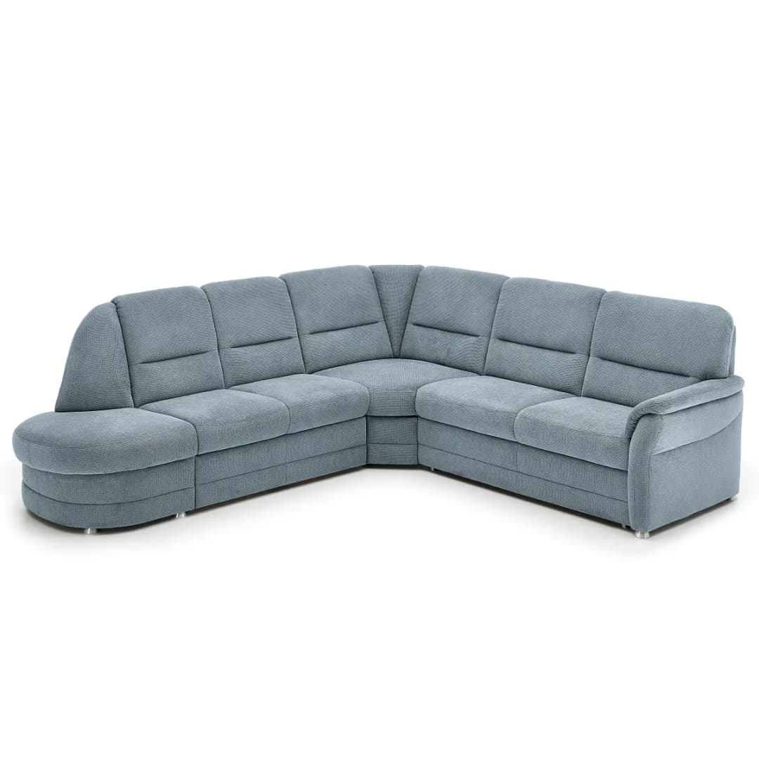 Fredriks Ecksofa mit Ottomane Porcia | Blau