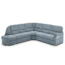 Fredriks Ecksofa mit Ottomane Porcia | Blau