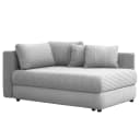 Recamiere mit Schlaffunktion Grau Cordstoff Poppy | Grau