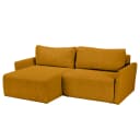 Ecksofa mit Schlaffunktion Gelb Cordstoff Poppy | Gelb
