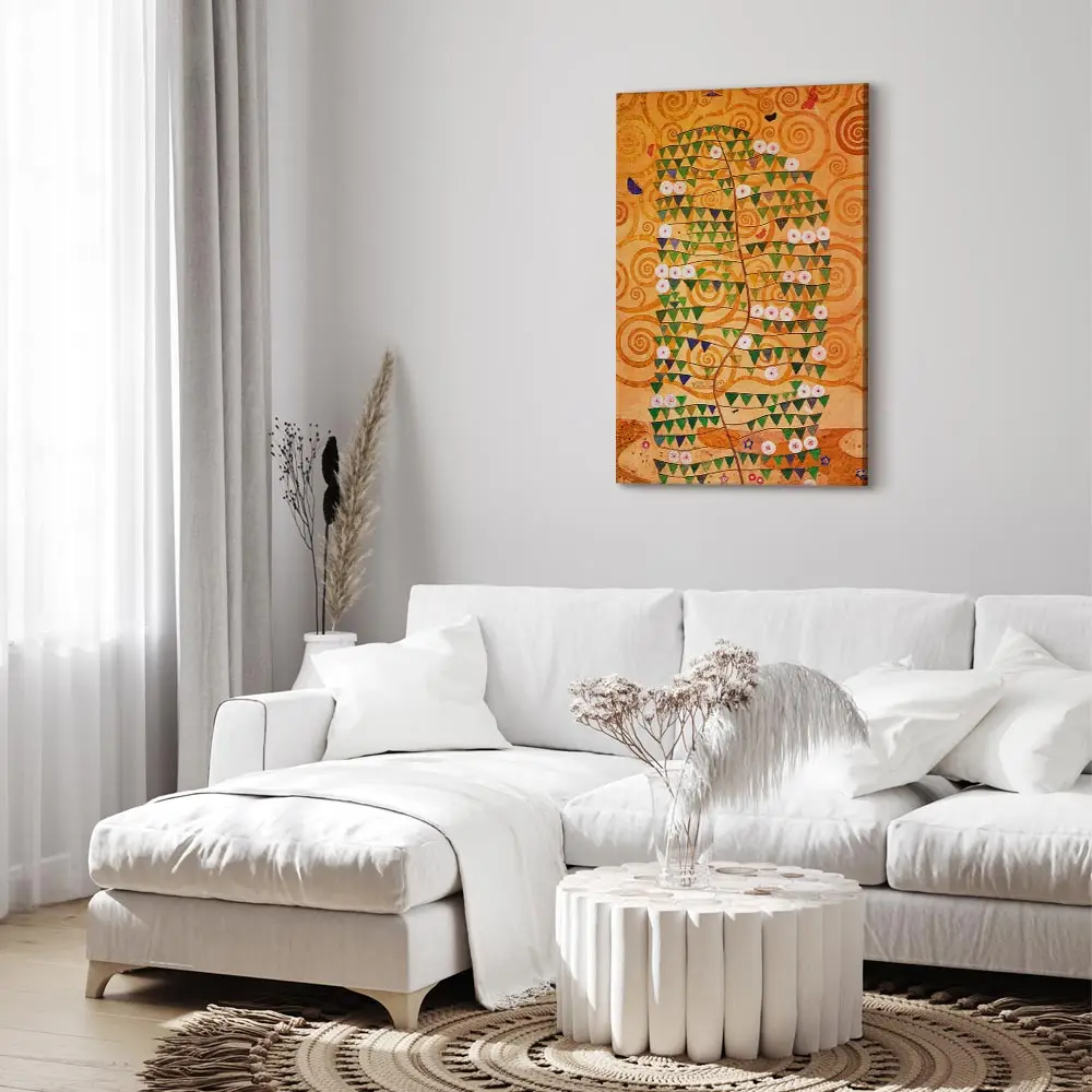 Leinwandbild Tree of Life Filz Orange/Orange 40 x 60cm | Orange