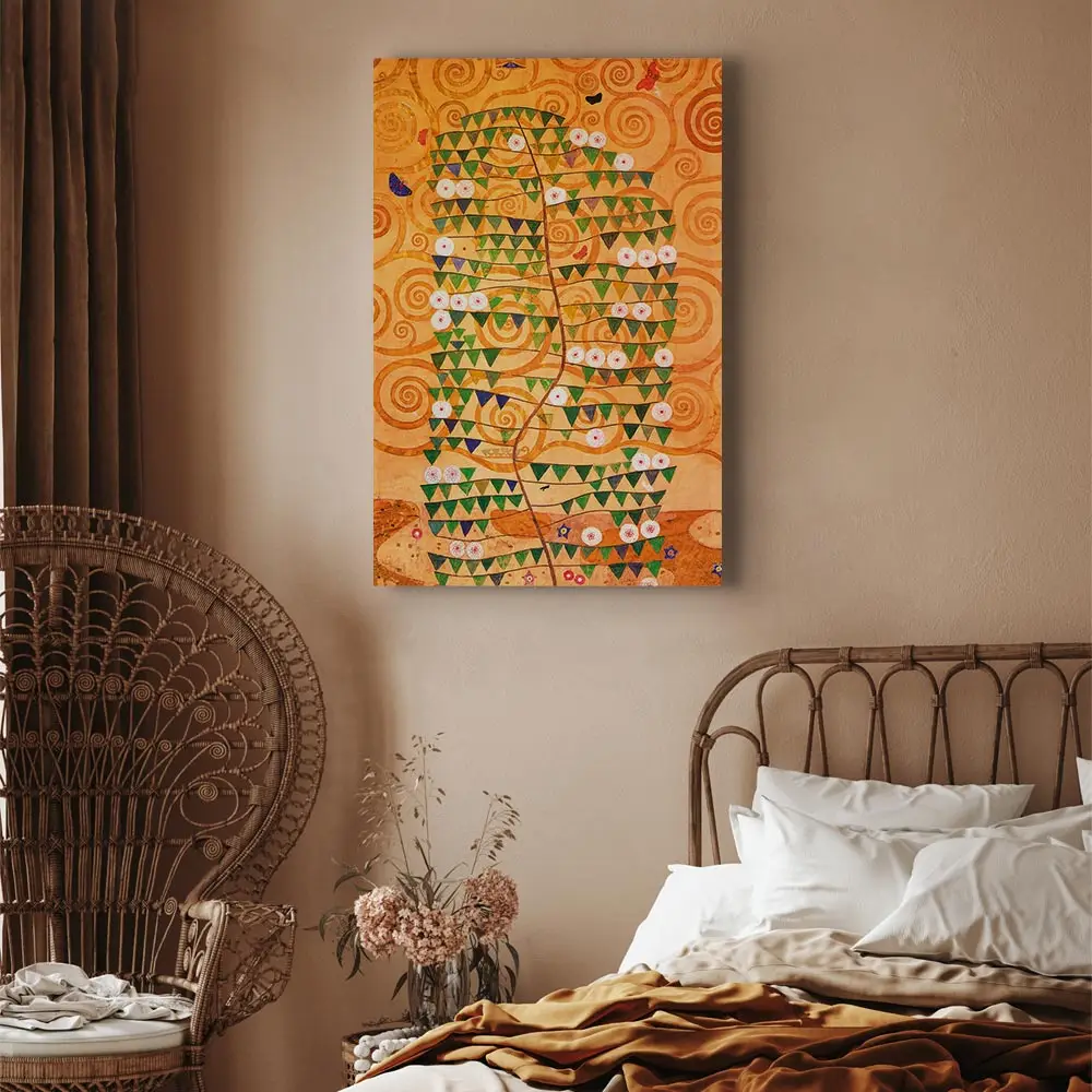 Leinwandbild Tree of Life Filz Orange/Orange 40 x 60cm | Orange