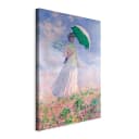 Leinwandbild Woman with a Parasol Filz Grau/Grau 60 x 90cm | Grau