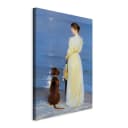 Leinwandbild Summer evening in Skagen Filz Blau/Blau 80 x 120cm | Blau