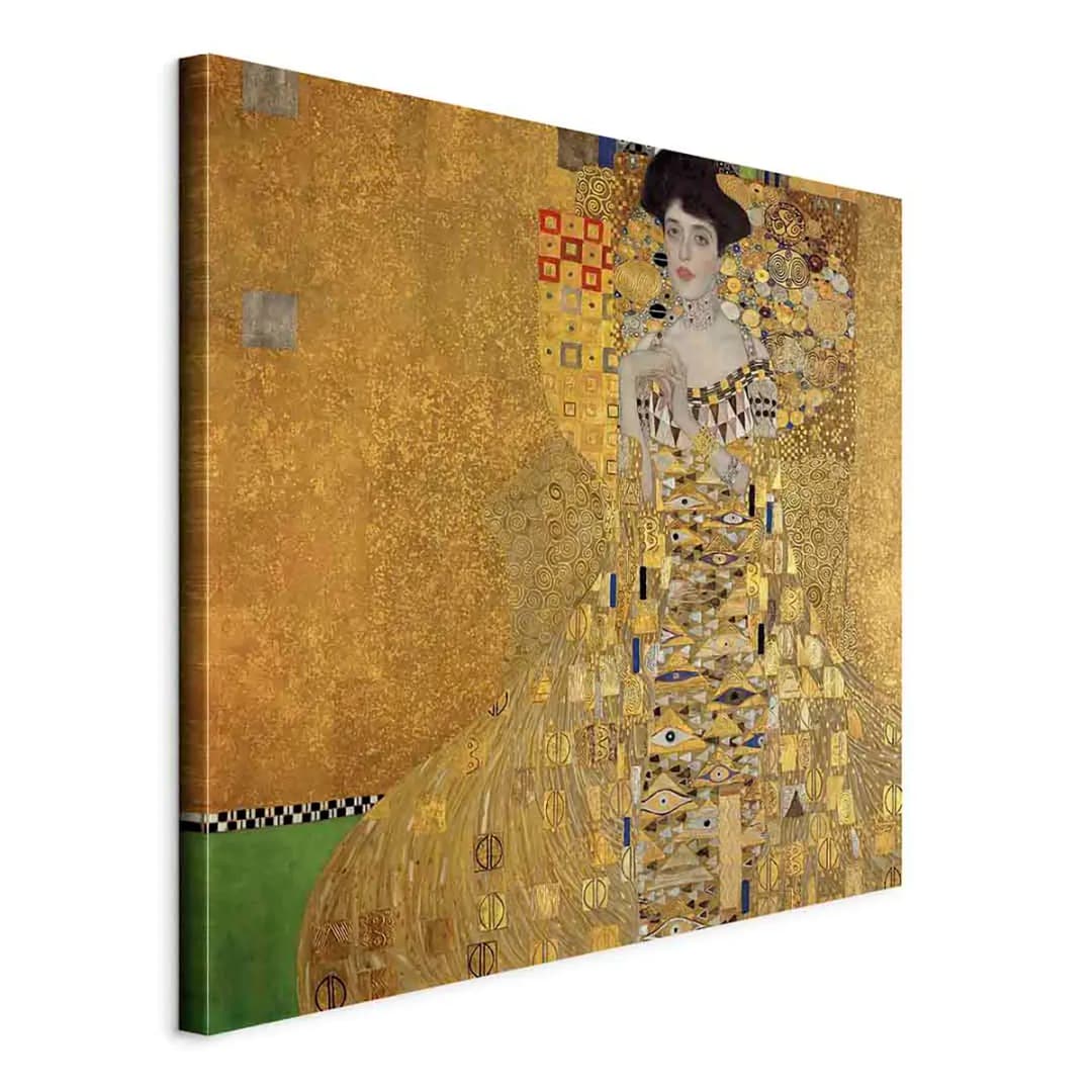 Leinwandbild Adele Bloch-Bauer I Filz Gold/Gold 80 x 80cm | Beige