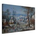 Leinwandbild Winter Landscape Filz Schwarz/Schwarz 90 x 60cm | Schwarz