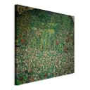 Leinwandbild Gartenlandschaft Bergkuppe Filz Grün/Grün 80 x 80cm