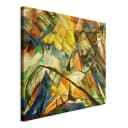 Leinwandbild Tyrol Filz Gold/Gold 80 x 80cm | Holztöne