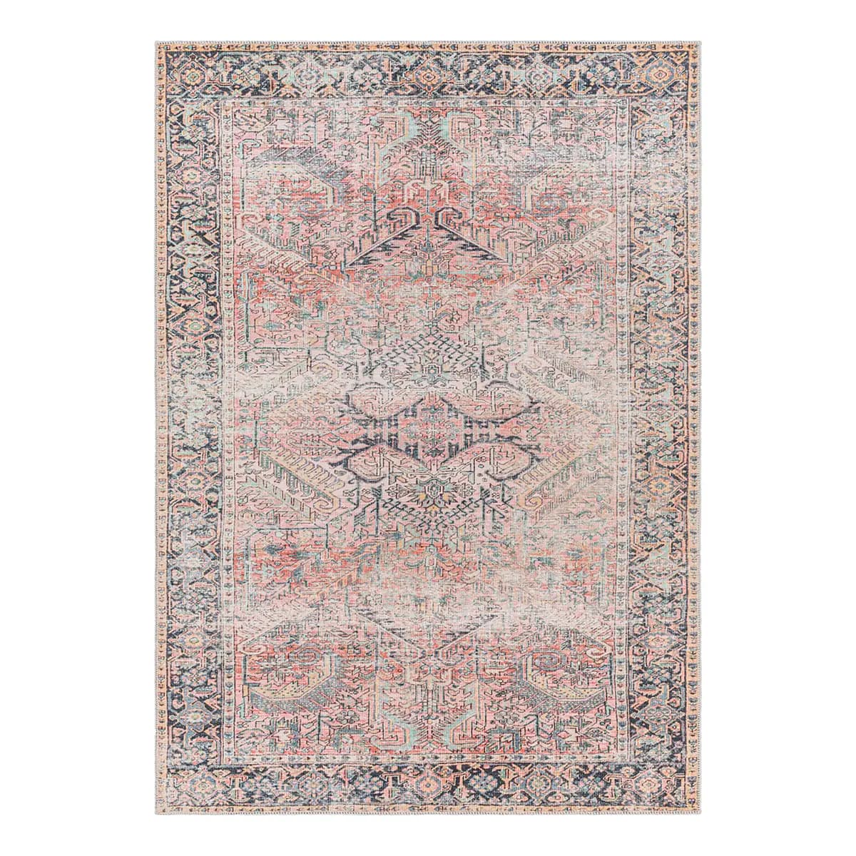 Kurzflorteppich Rotterdam Grau/Multicolor 160 x 213cm Polyester