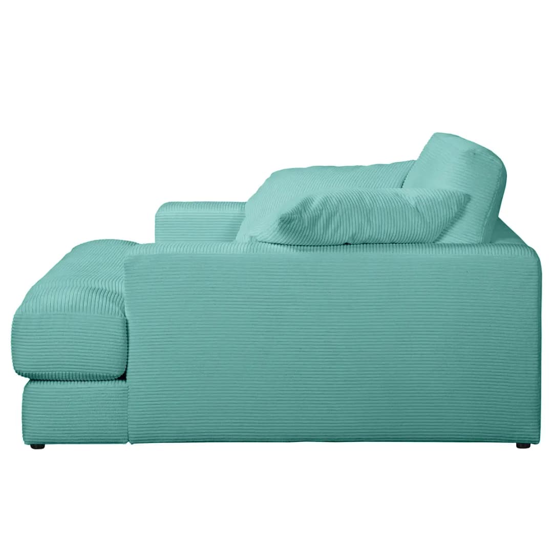 XXL-Sessel Blau Cordstoff Poppy | Türkis