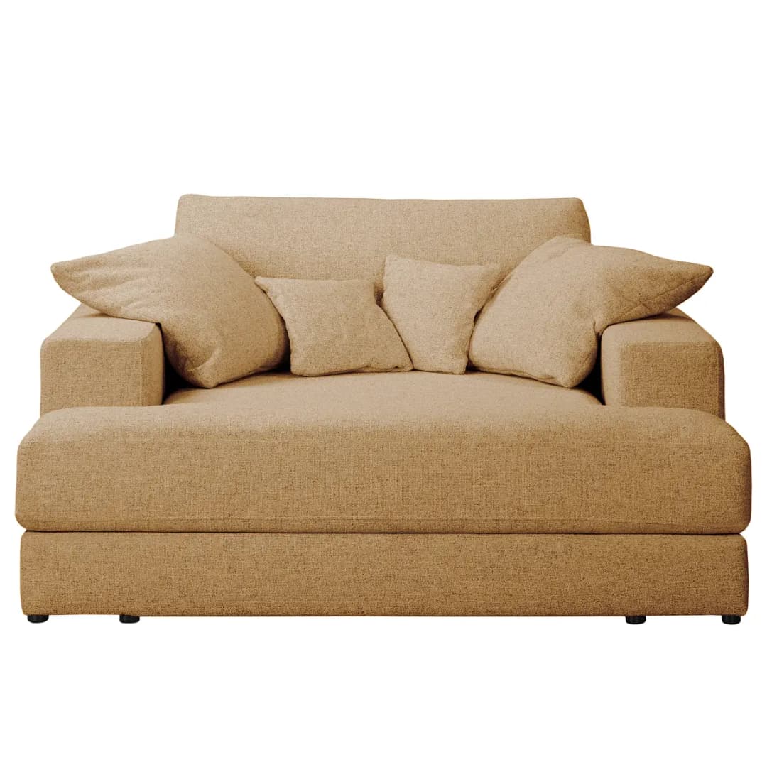 XXL-Sessel Orange Webstoff Hevi | Beige