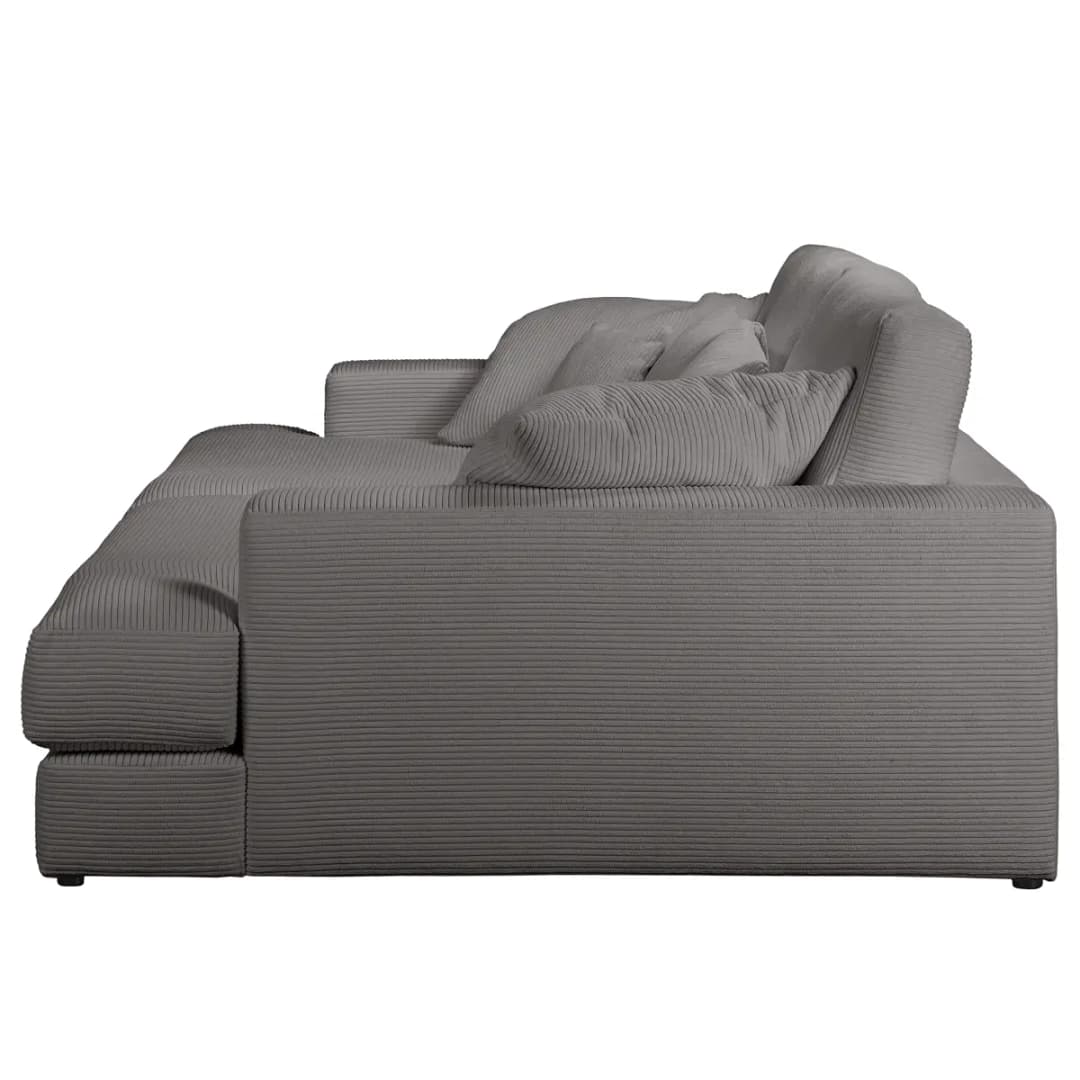 Big-Sofa Grau Cordstoff Poppy | Grau