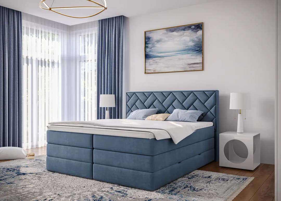 loftscape Boxspringbett Zaari | Blau