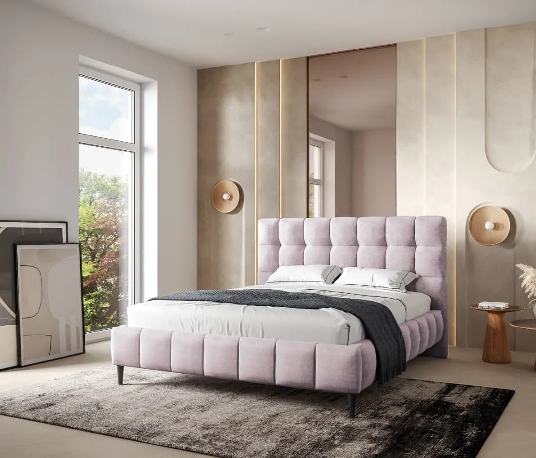 loftscape Polsterbett Bayless | Rosa