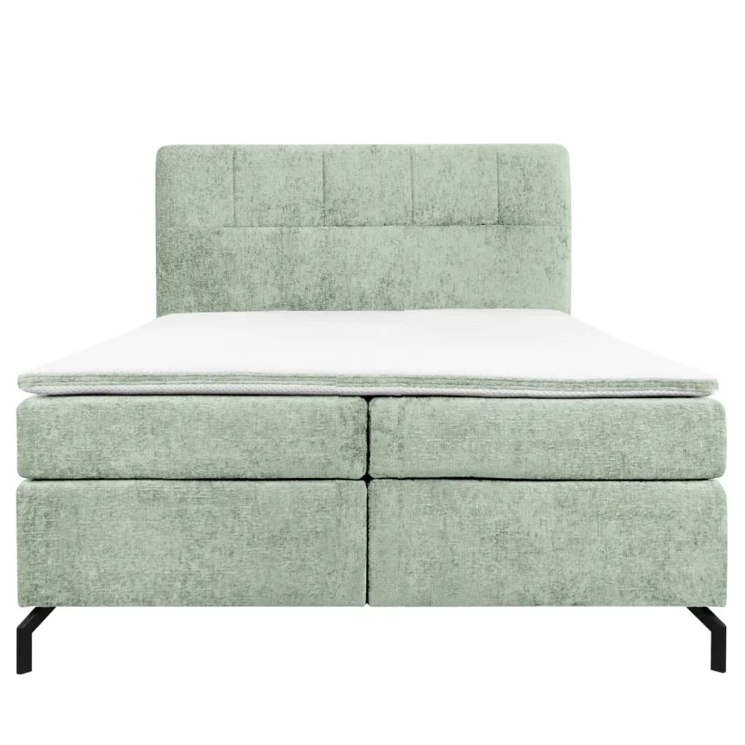 Loftscape Boxspringbett Plumas 160 x 200cm Chenille Tringa Grün H2