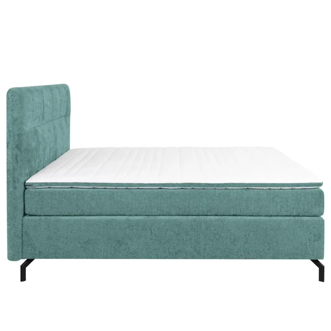 Boxspringbett Plumas 160 x 200cm Chenille Tringa Grün H4 | Grün
