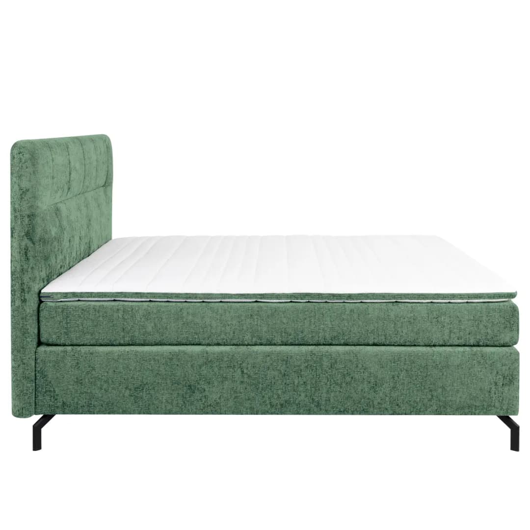Loftscape Boxspringbett Plumas 160 x 200cm Chenille Tringa Grün H2 /