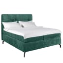 Boxspringbett Plumas 160 x 200cm Chenille Ova Grün H2 | Blau