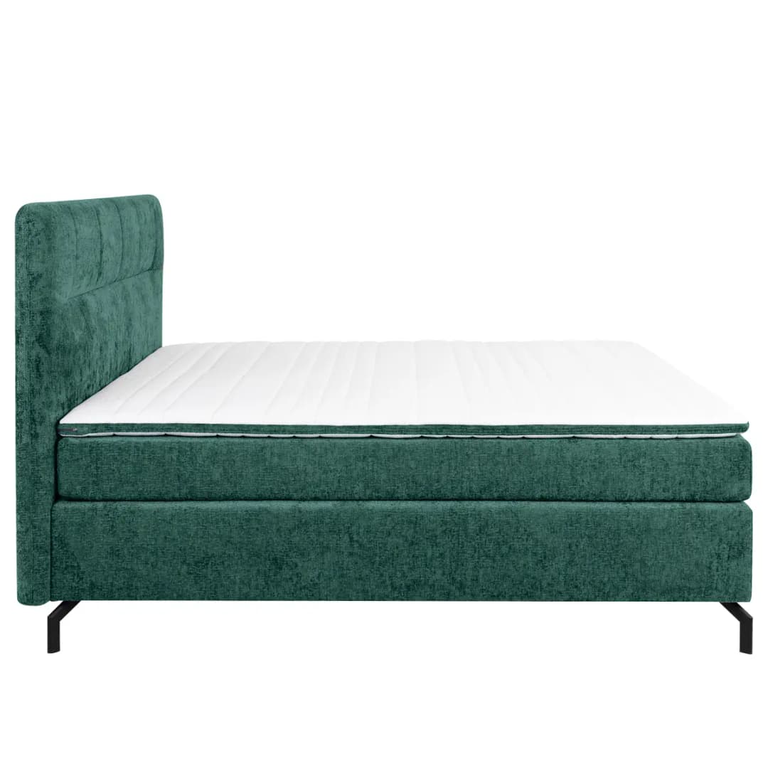 Boxspringbett Plumas 160 x 200cm Chenille Ova Grün H2 | Blau