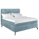 Boxspringbett Plumas 160 x 200cm Chenille Hellblau H2 | Blau