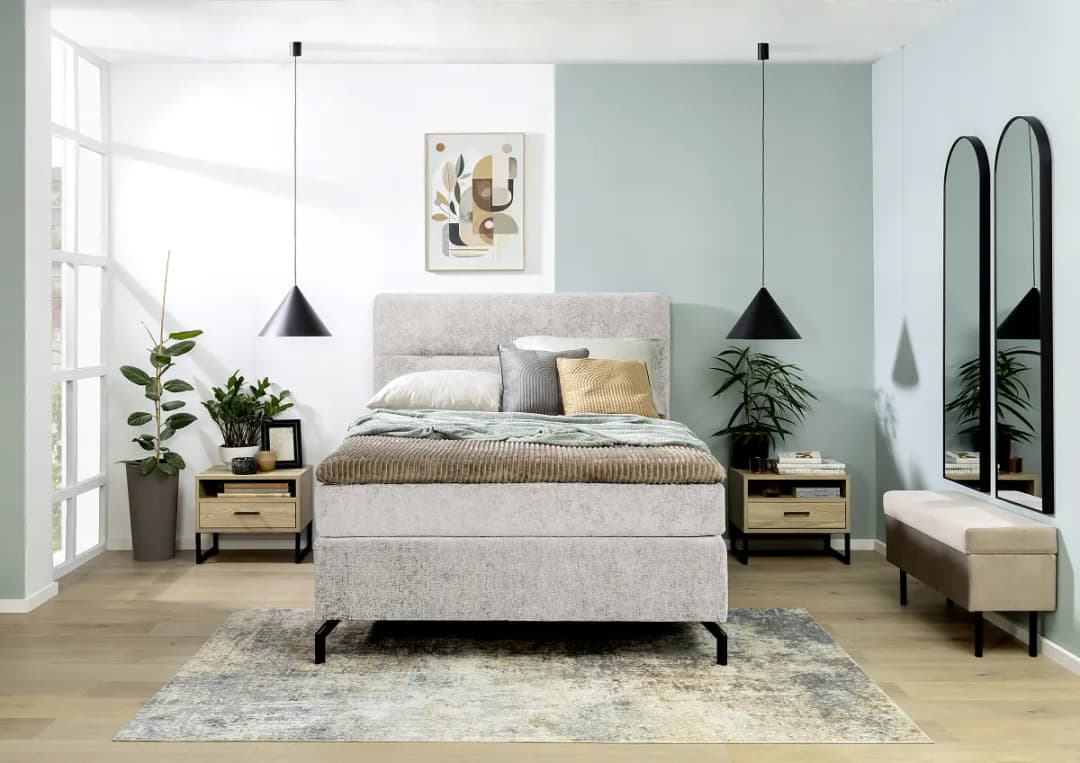 Loftscape Boxspringbett Plumas | Silber