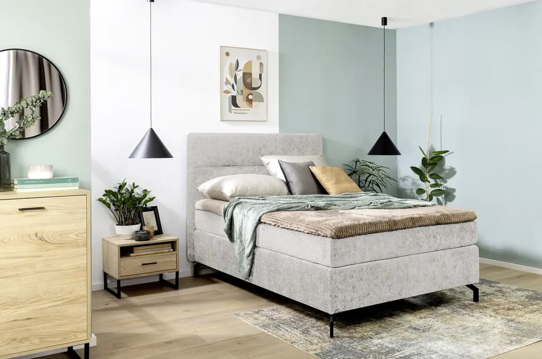 Loftscape Boxspringbett Plumas | Silber