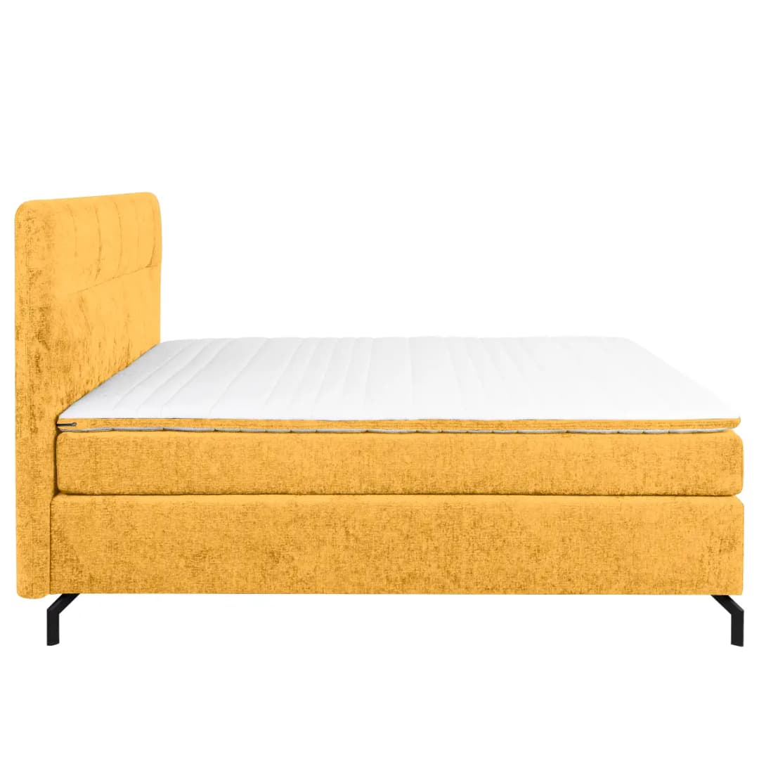 Loftscape Boxspringbett Plumas 160 x 200cm Chenille Tringa Gelb H3