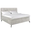 Boxspringbett Plumas 180 x 200cm Chenille Ova Grau H3 / H4
