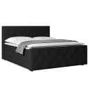Boxspringbett Sasien 140 x 200cm Samt Krysia Schwarz H2