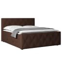Boxspringbett Sasien 180 x 200cm Samt Krysia Braun H2 | Braun