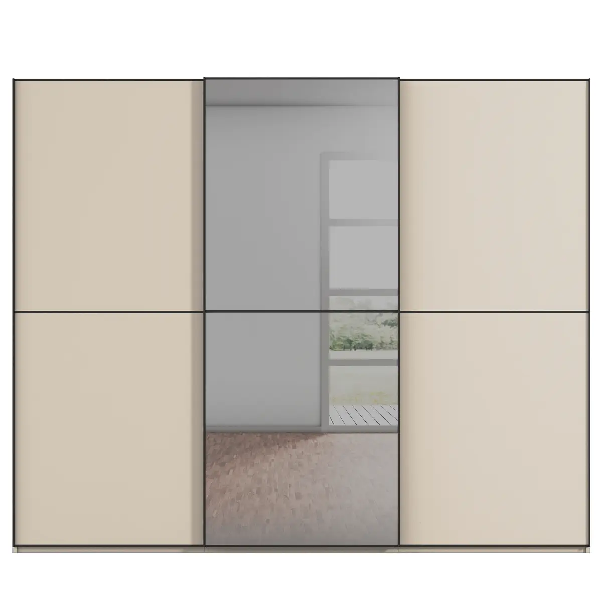 rauch Orange Schwebetürenschrank Lagaro 242cm Beige/Champagner | Beige