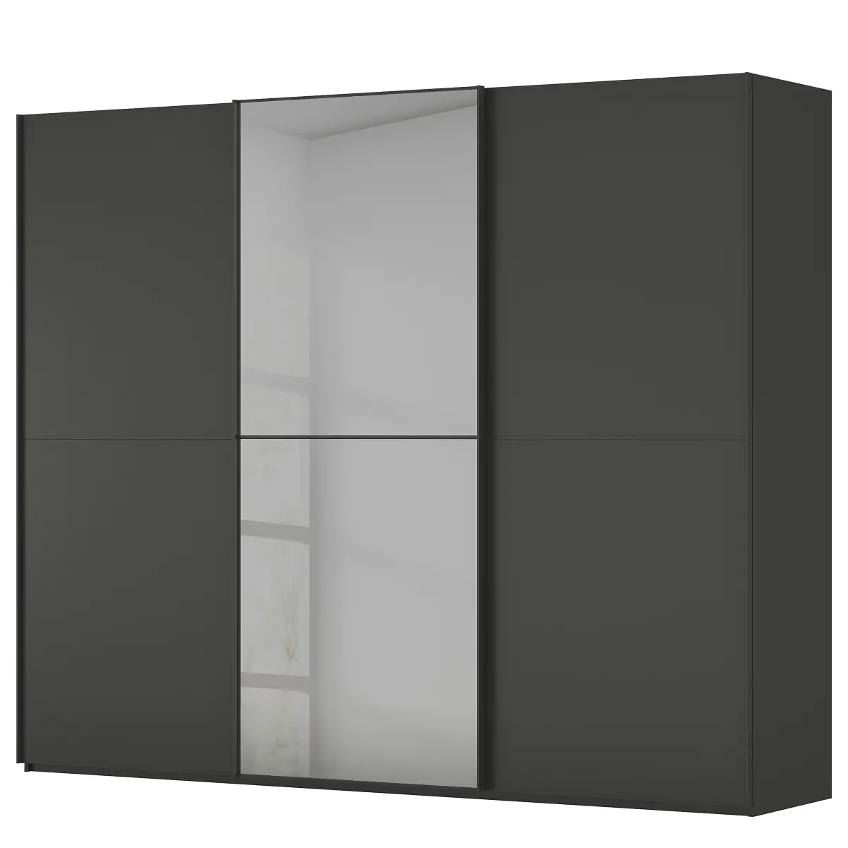 Schwebetürenschrank Lagaro | Schwarz