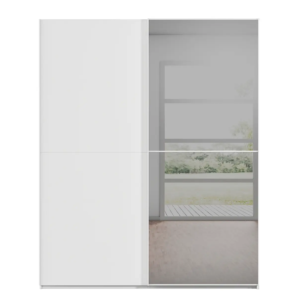 Schwebetürenschrank Lagaro | Weiß