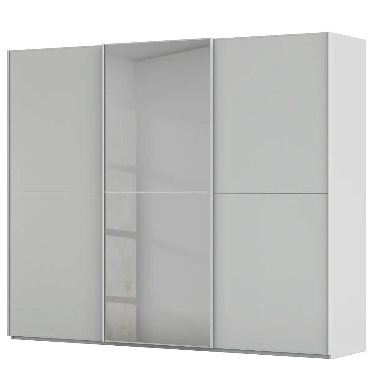 Schwebetürenschrank Lagaro 271cm Grau/Seidengrau Comfort Grau