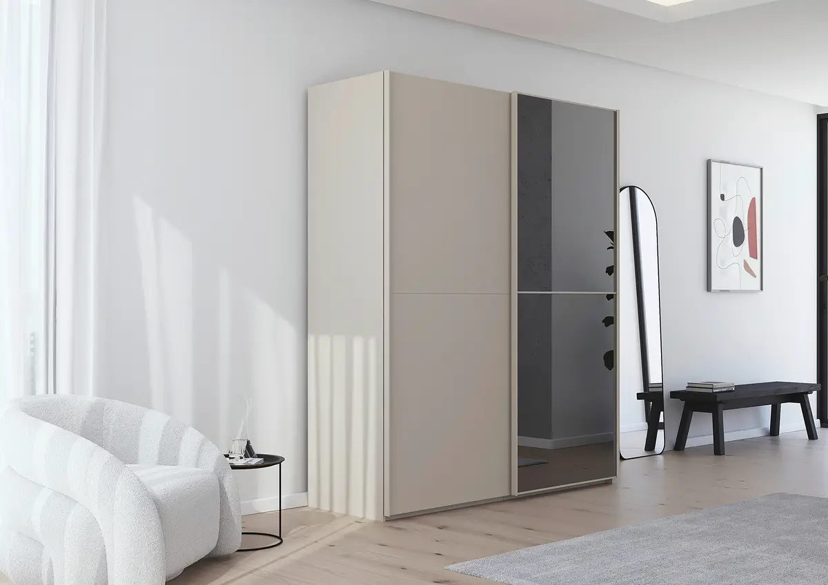 rauch Orange Schwebetürenschrank Lagaro | Beige