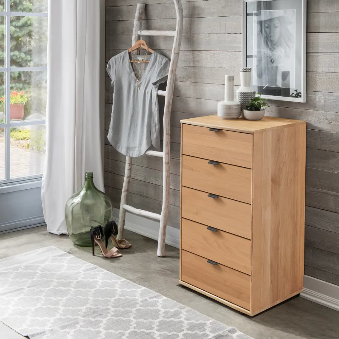 home24 Kommode mit 5 Schubladen | Holztöne
