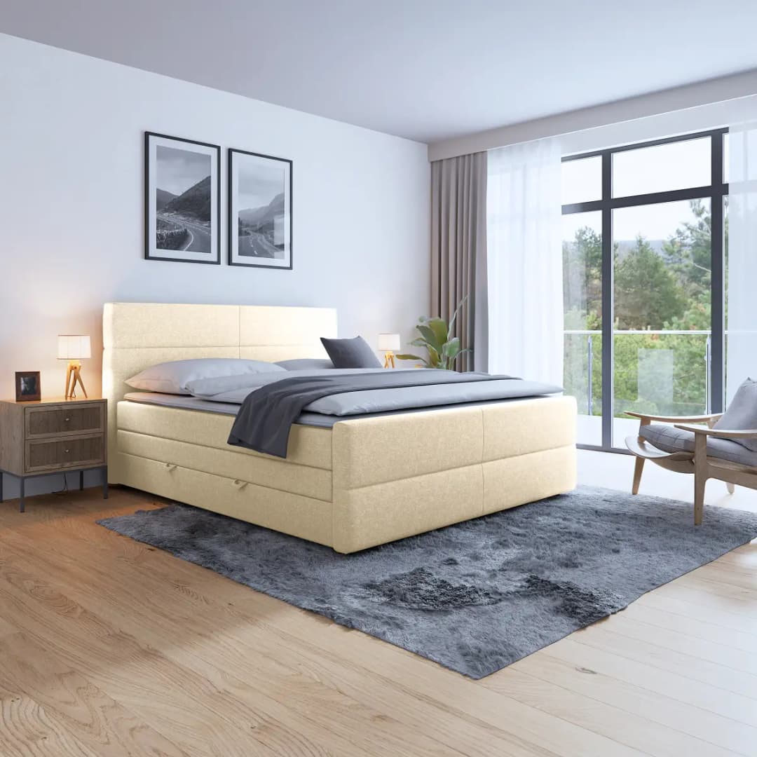 loftscape Boxspringbett Pria Beige 180x200cm | Beige