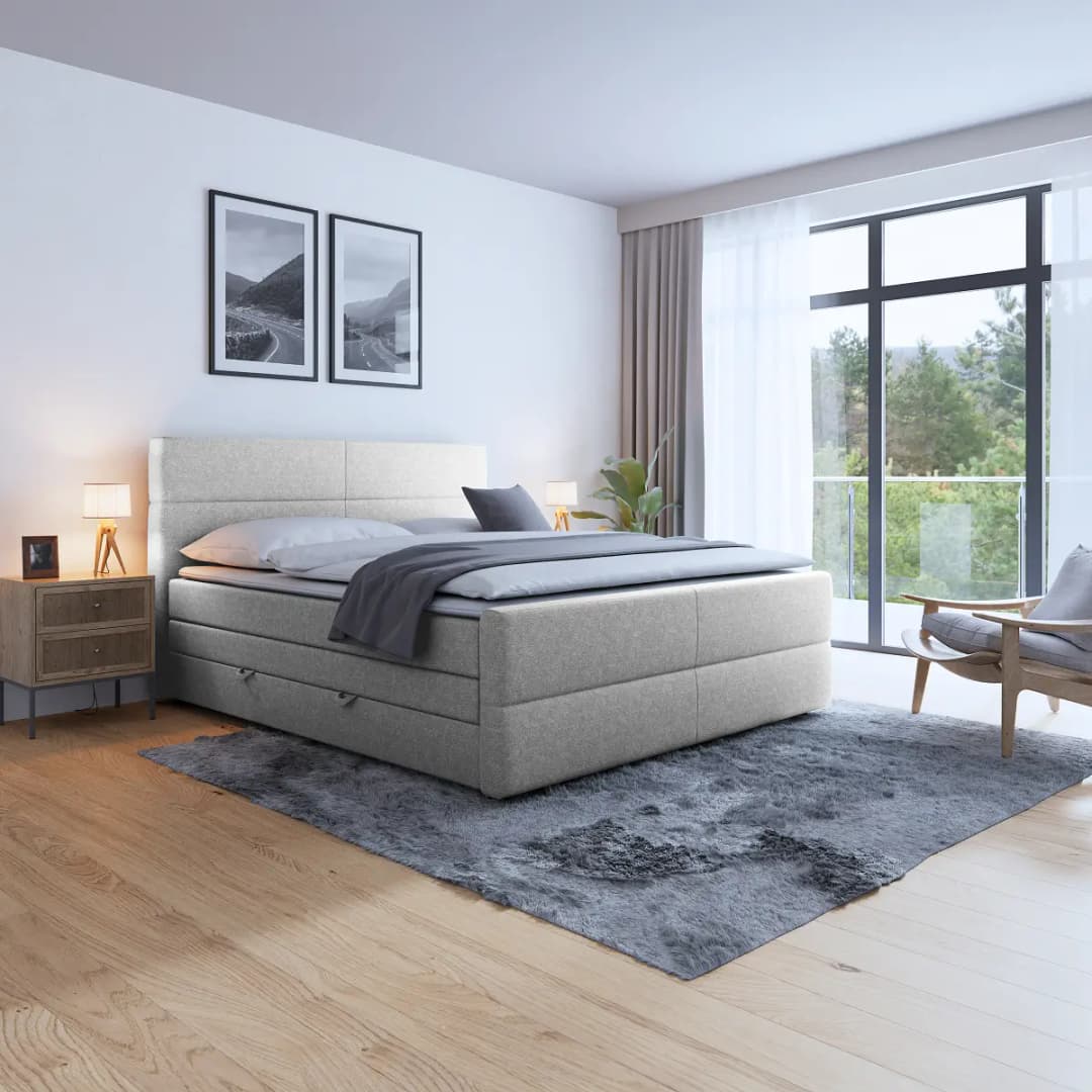 loftscape Boxspringbett Pria | Grau