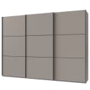 Schwebetürenschrank Indiana 300cm Grau/Beige/Saharagrau ohne