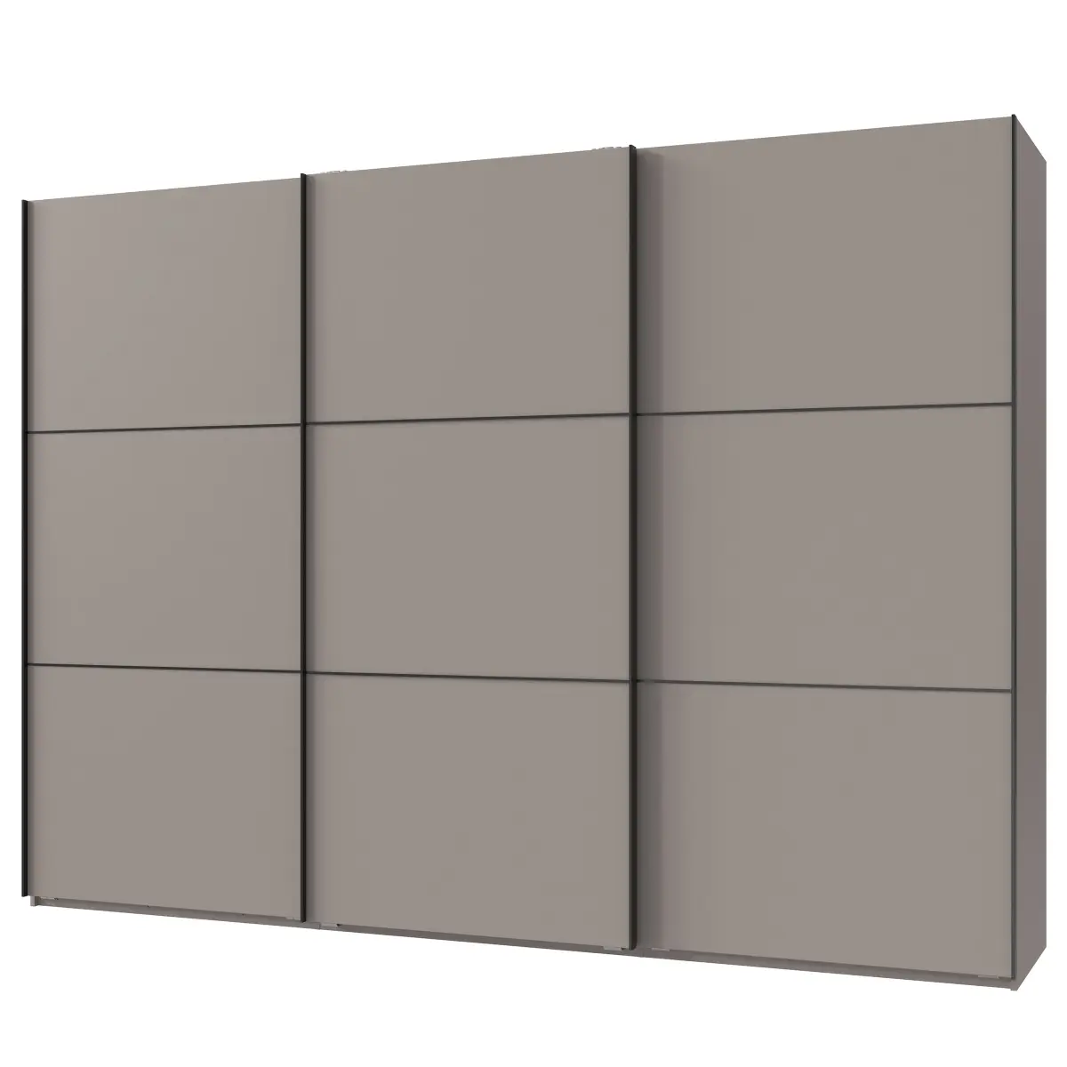 Schwebetürenschrank Indiana 300cm Grau/Beige/Saharagrau ohne