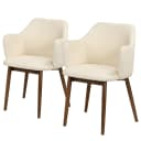 Armlehnenstuhl SKAUO 2er-Set | Beige