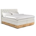 Boxspringbett Nabari 180 x 200cm Chenille Beige/Creme H3