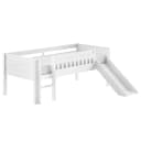 Vipack Massives Kojenbett Scott 90 x 200cm Weiß mit Rutsche/mit Leiter