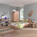 Jugendzimmer 4-tlg Schreibtisch 100cm Braun/Eiche | Holztöne