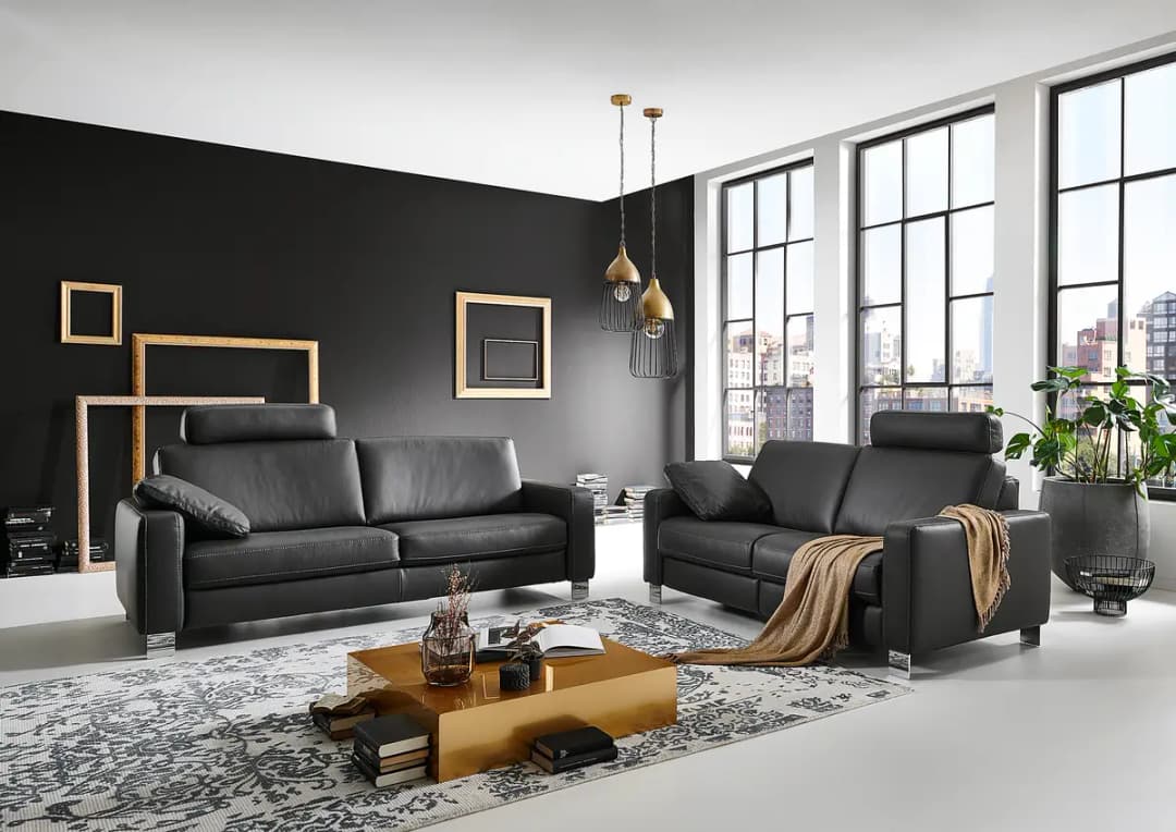 3-Sitzer Sofa SC Vital | Schwarz