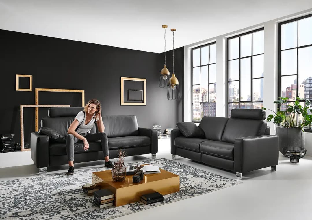 3-Sitzer Sofa SC Vital | Schwarz