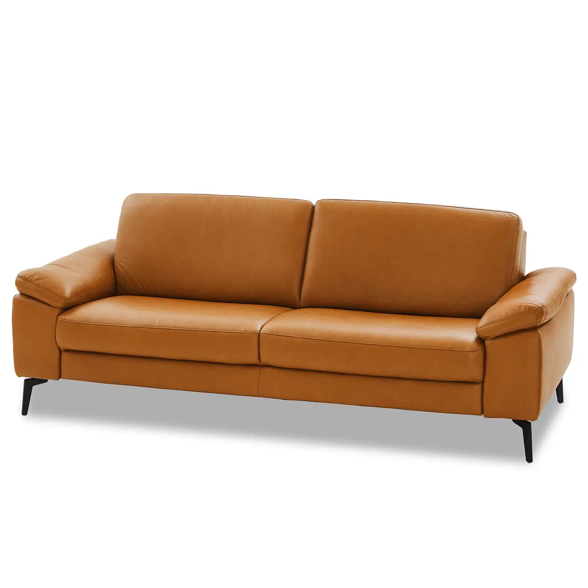 home24 3-Sitzer Sofa SC Pure Braun Echtleder Teresa | Braun