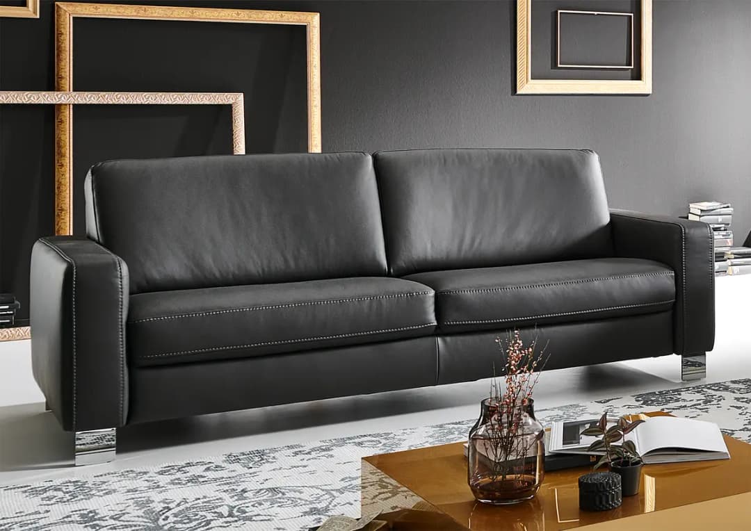 home24 3-Sitzer Sofa SC Vital | Schwarz